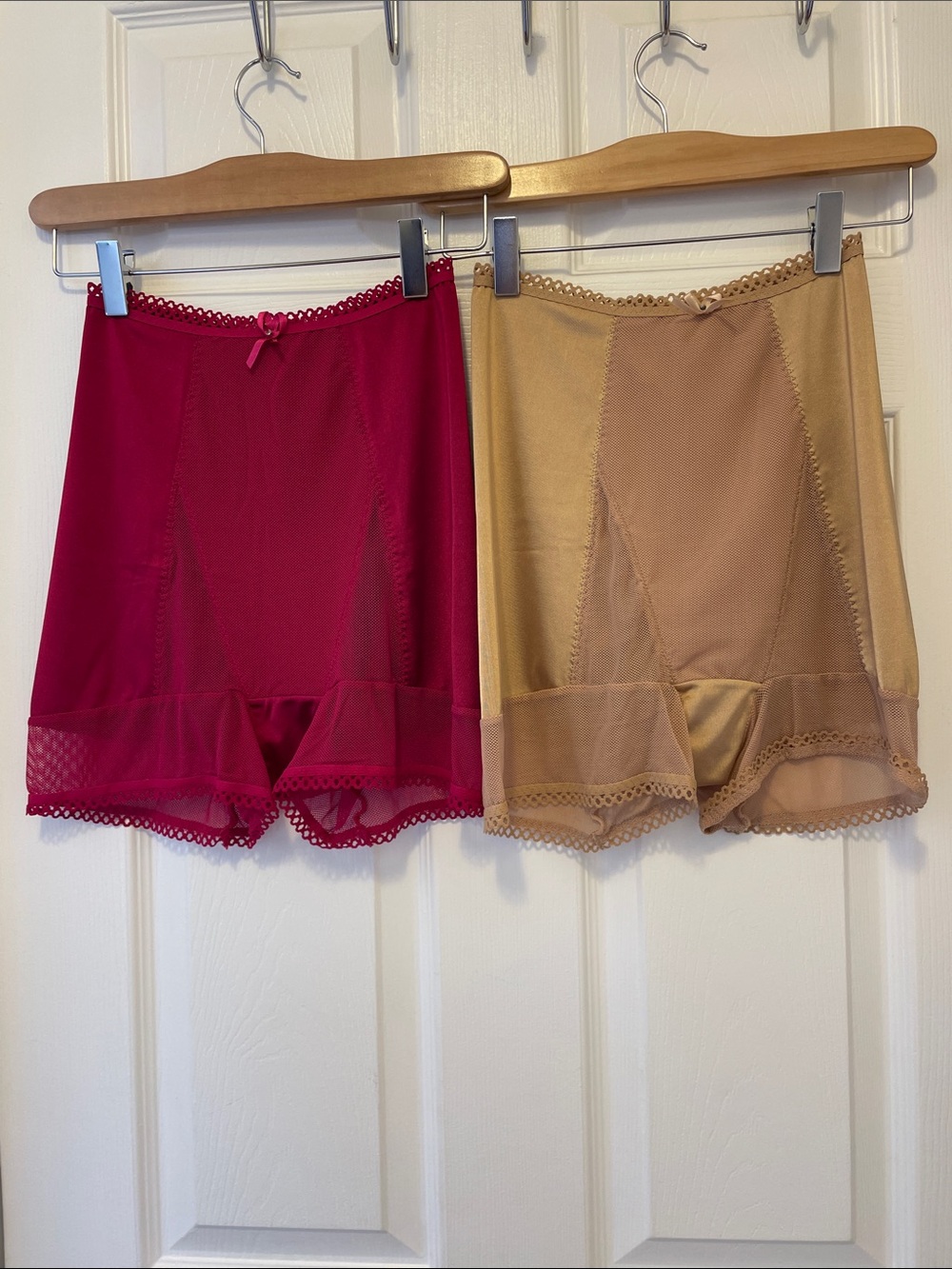 Rhonda Shear Vintage Inspired Pin-Up High-Waist Panties 2 PK - Raspberry & Nude